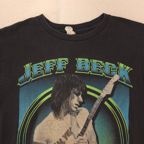 Jeff Beck Band Crew Neck Short Sleeve Graphic Shirt Mens Size Medium M Black - Picture 1 of 9